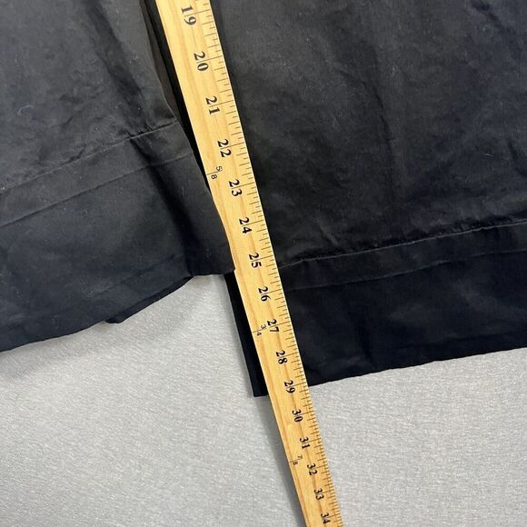 ST. JOHN Pants Size 14 Black High rise Wide Leg Rolled Cuff Carpenter - Picture 12 of 16